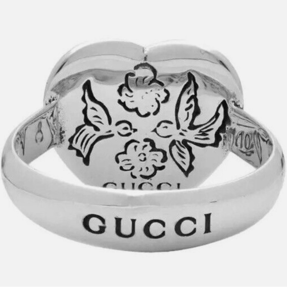 NWT Gucci Blind for Love Heart Ring With Box (full inclusion) Size 7.25 US - Picture 3 of 9